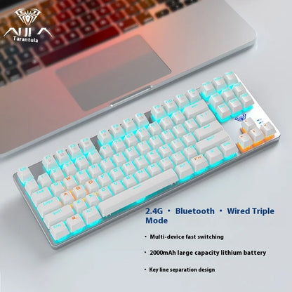 Aula F3287 Wireless Mechanical Keyboard Bluetooth 2.4g Side Carving 3-Mode E-Sports Game Poisonous Spider Gaming Accessories