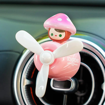 Pop Mart Car Aromatherapy New Small Airplane Fan Car Air Conditioning Vent Decoration And Interior Decoration Ornaments