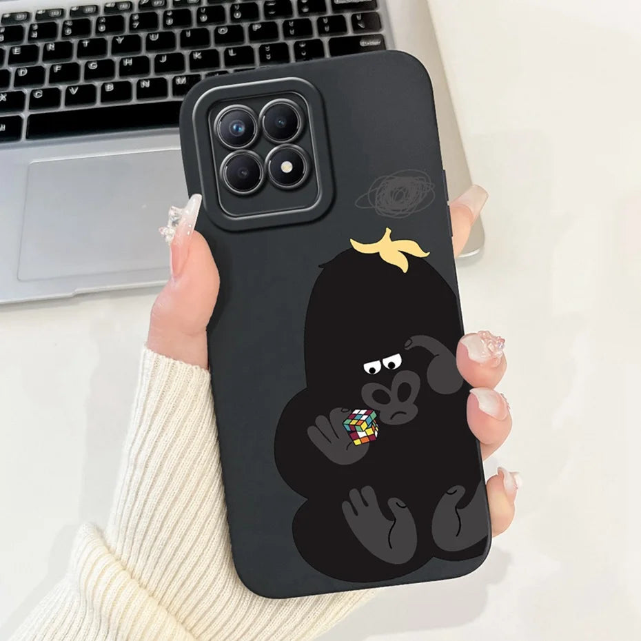 Lens Protective Case For Realme 8i RMX3151 Cute Cartoon Soft Silicone Back Cover For Realme8i Phone Cases