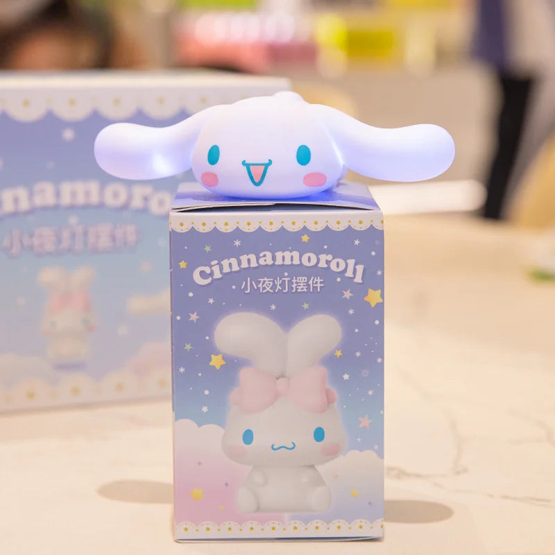 New Sanrio Blind Box Kawaii Cinnamoroll Figures Toy Light Night Home Decoration For Fans Children Christmas Gift