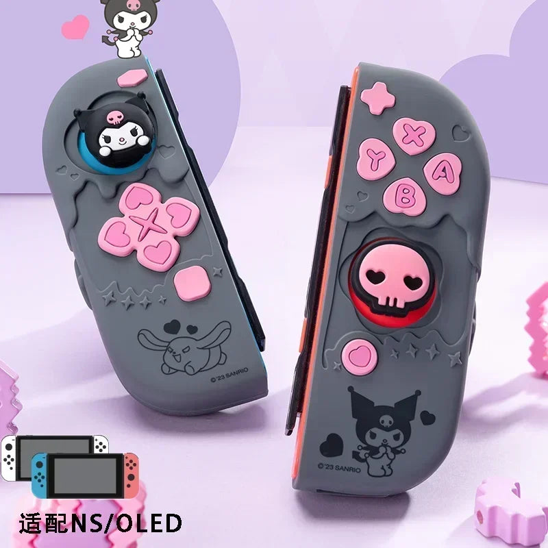 Sanrio Kuromi Cinnamoroll Pochacco Switch Ns/Oled Handle Protective Case Anti-Fall Digital Accessories Toy Birthday Gift