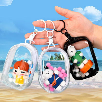 Doll Organizer Transparent Storage Box Pouch Mystery Box Keychain Bag Storage Case Thicken Wallet Cute Doll Bag Organization