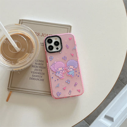 Luxury Little Twin Star Soft Clear Case protection for iPhone 16 15 13 12 11 14 Pro Max XS XR 7 8Plus X SE lovely original Coque