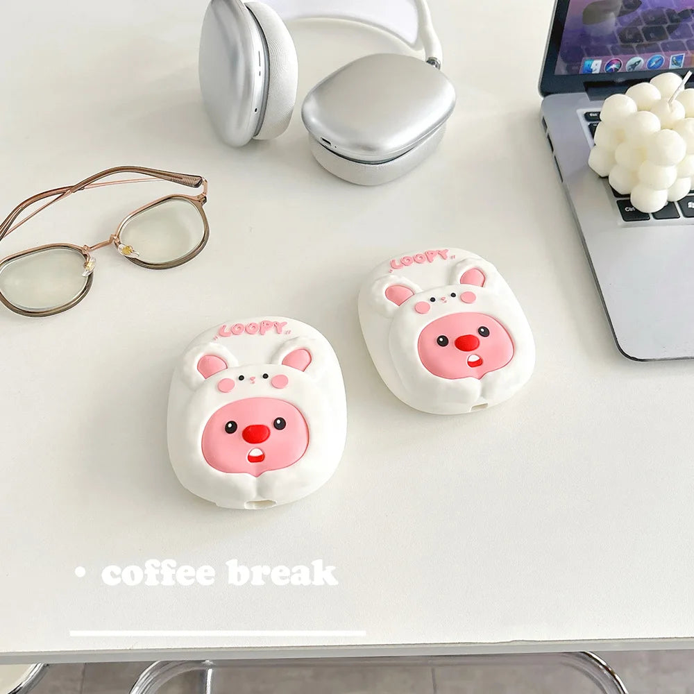 MINISO Headset Silicone Case For Apple Airpods Max Protective Case Cartoon Loopy Headphones For Airpods Max Left and Right Cover