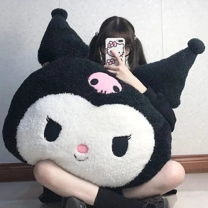 Extra-large Size Sanrio Kawaii Plush Stuffed Doll My Melody Purple Kuromi Cartoon Sofa Soft Pillow Toys For Kids Girl Xmas Gifts