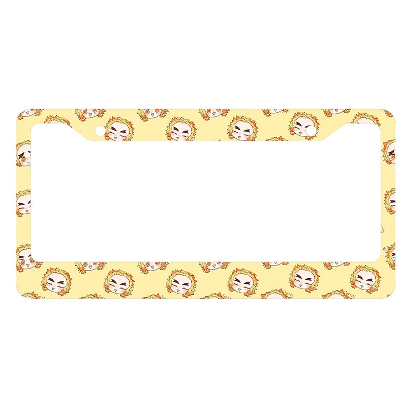 Japanese anime personalized and standardized car license plate frame color scheme Cute matching customized products -2