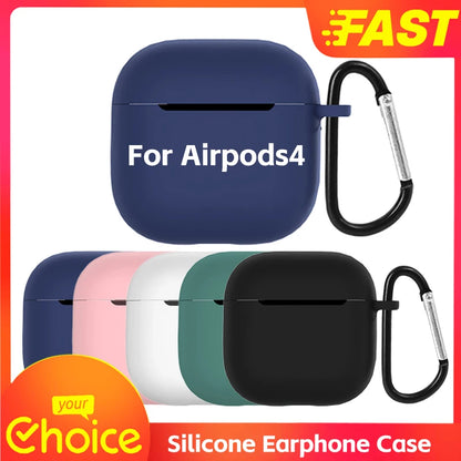 For Airpods 4 Soft Silicone Earphone Case Wireless Headphones Cover Protector for Apple Airpods4 Protective Shell Skin Box Case