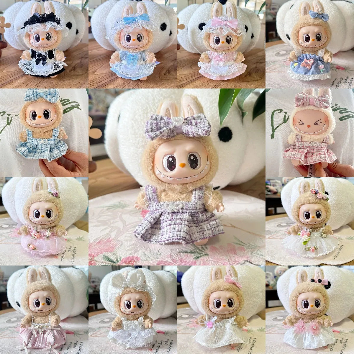 Plush Doll'S Clothes Outfit Accessories For Korea Kpop Exo Labubu V1 V2 Idol Dolls Sitting Party Princess Dress Clothing Gift