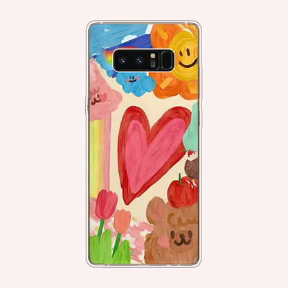 Case for Samsung Galaxy note 8 9 Case Soft Silicone TPU phone Back full protecive Cover Case Capa coque shell bag