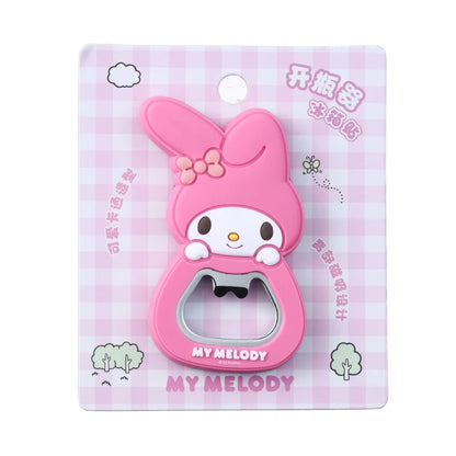 MINISO Sanrio Series Tinplate Refrigerator Magnet Bottle Opener Cartoon Desktop Decoration Peripheral My Melody Christmas Gift