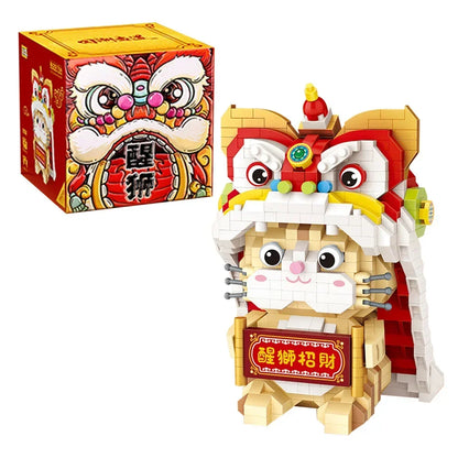 Loz mini Blocks Teens Building Toys Adult DIY Bricks Puzzle Chinese Culture Style Animals Gift Women Home Decor 9258 9265 9266