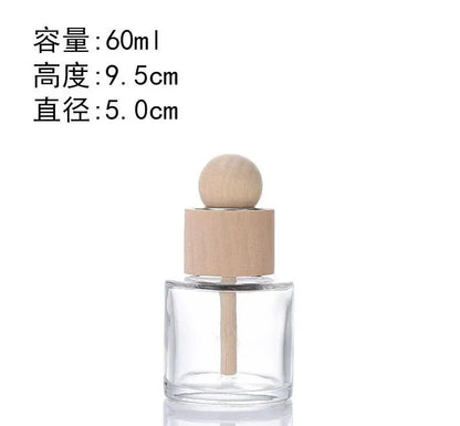 1Pcs 50ml Home Fragrance Diffuser Bottle Non-Flame Aromatherapy Bottle for Car/Home Fragrance Diffuser Glass Empty Container