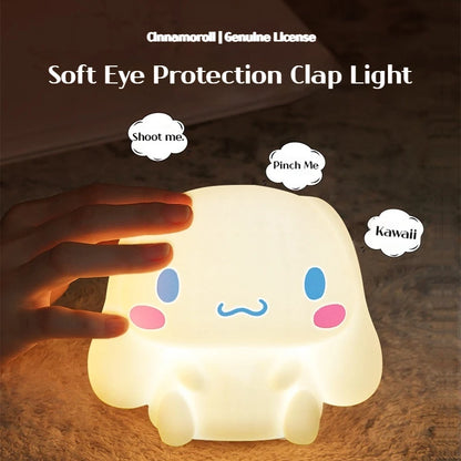 New Anime Sanrio Cinnamoroll Nightlight Bedroom Bed Sleeping Pat Eye Protection Soft Light Table Lamp Kid Christmas Holiday Gift