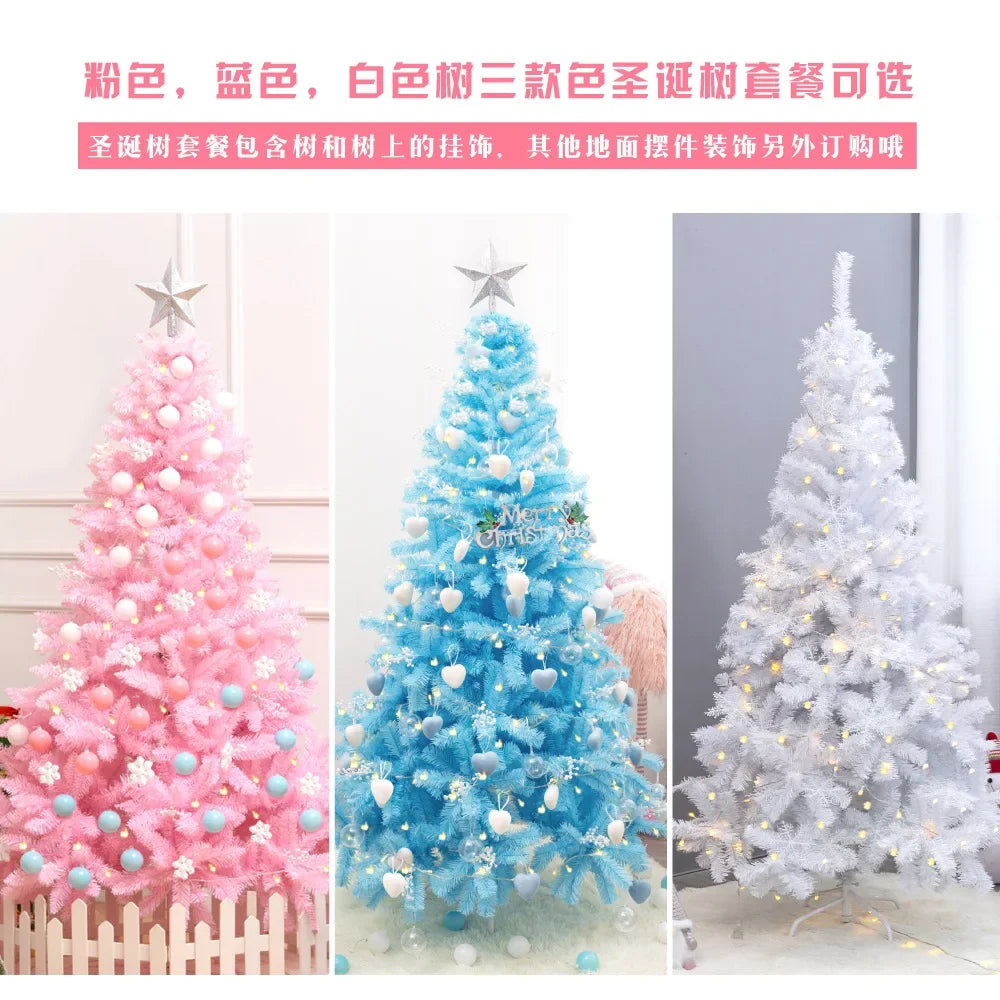 Pink Christmas Tree DIY Artificial Indoor and Outdoor Christmas Decorations Home Christmas New Year gifts