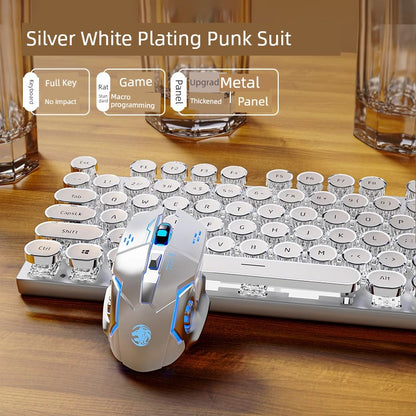 Dazzling E104 Retro Wired Keyclick Mechanical Keyboard