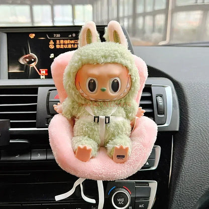 Labubu Doll Car Safety Seat Kawaii Ob11 Doll Seat Car Air Outlet Aromatreatment Decoration Cute Car Decoration A Gift For A Frie