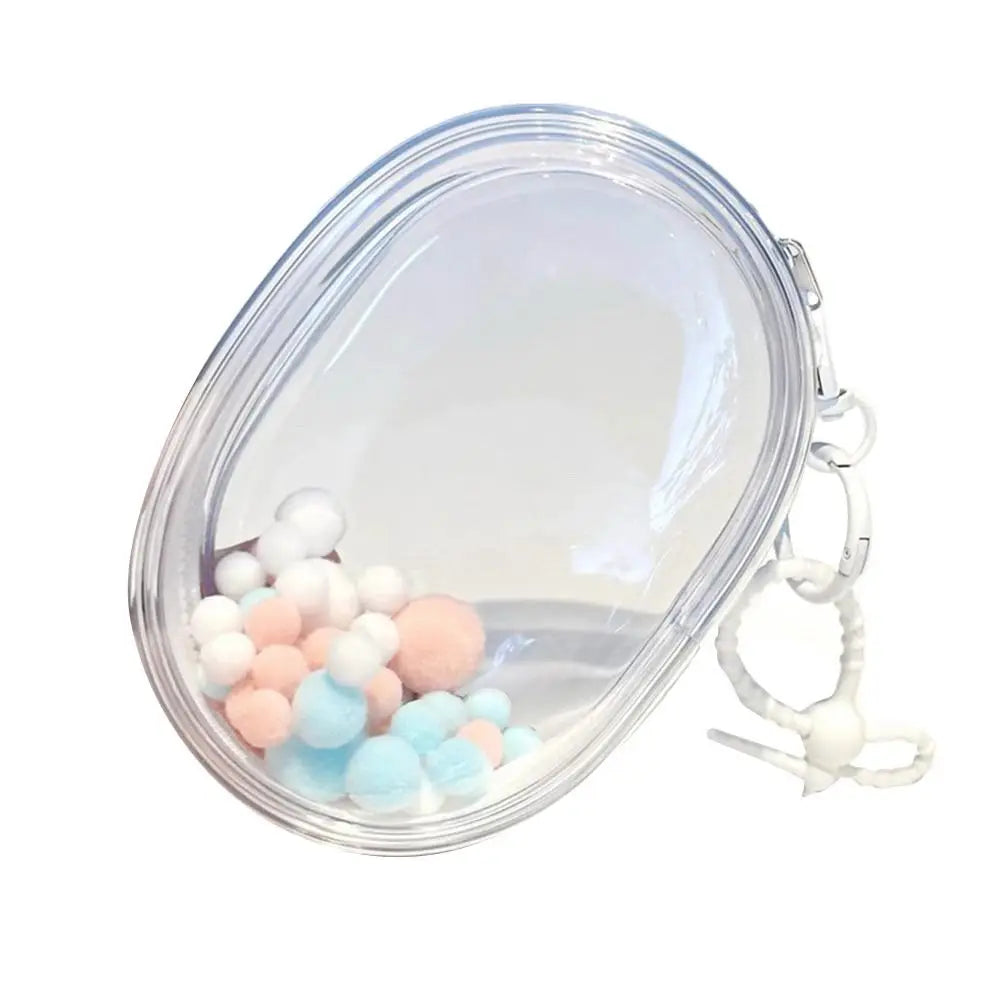 Clear PVC Protective Bag For 10CM Cotton Doll Portable Organizer Box Storage Pouch Keychain Bag Dustproof Box Doll Bag