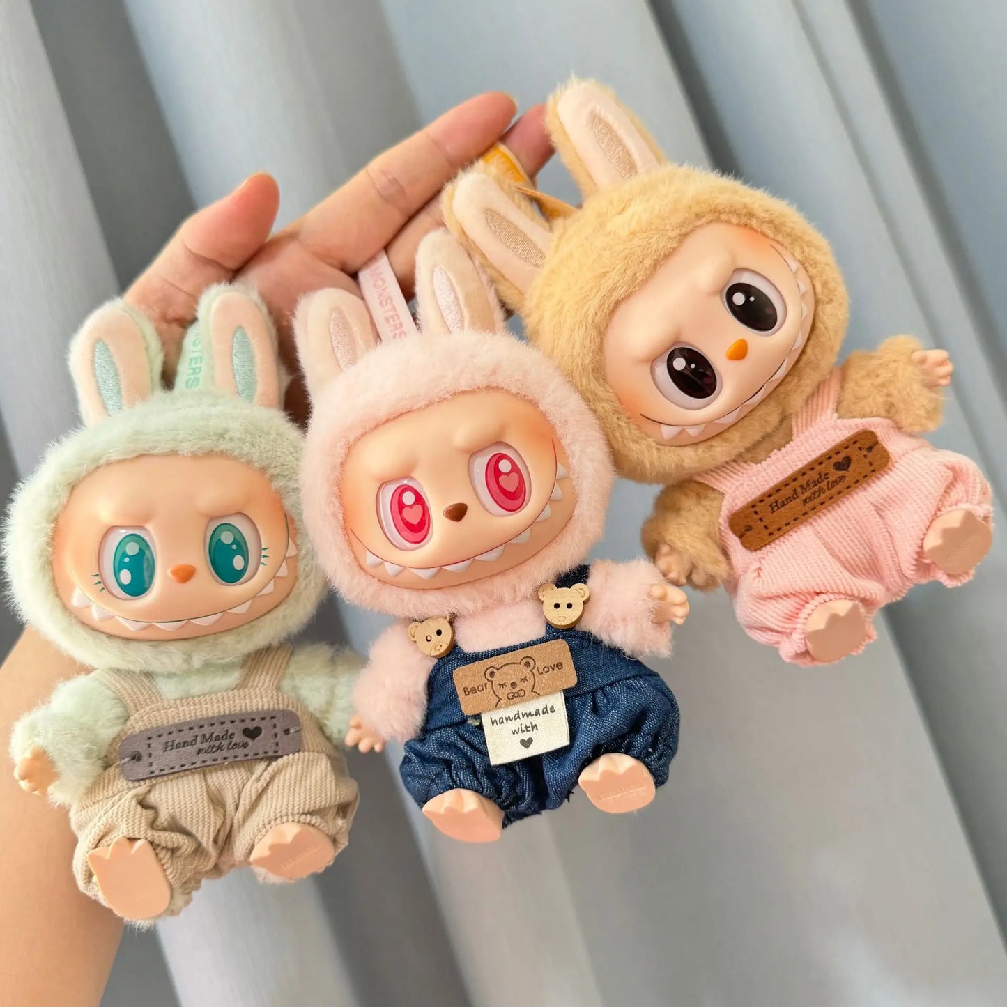 MIni Plush Doll'S Clothes Outfit Accessories For Labubu V1 V2 Idol Dolls sitting party baby clothes lazy Tony suit Clothing Gift