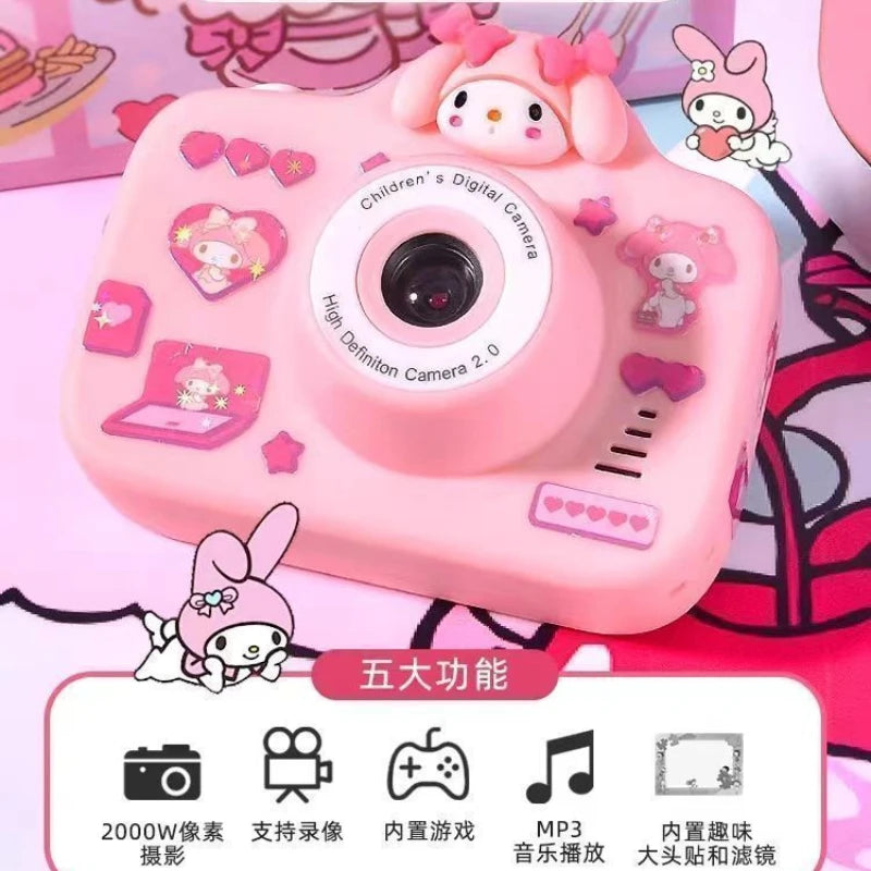 Sanrio Kuromi small camera toy children's camera HD Melody my melody mini birthday gift travel can connect to mobile phone