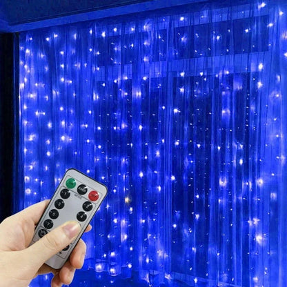 6/4/3M LED Curtain Lights with USB 8 Modes Remote Control,for Christmas,Wedding Party,Wall,Home Window,Fairy Garden Decorations