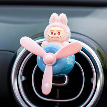 Labubu The Monsters Have A Seat Mengli Car Aromatherapy Doll Car Air Outlet Small Aircraft Cartoon Ornament Decoration Gift