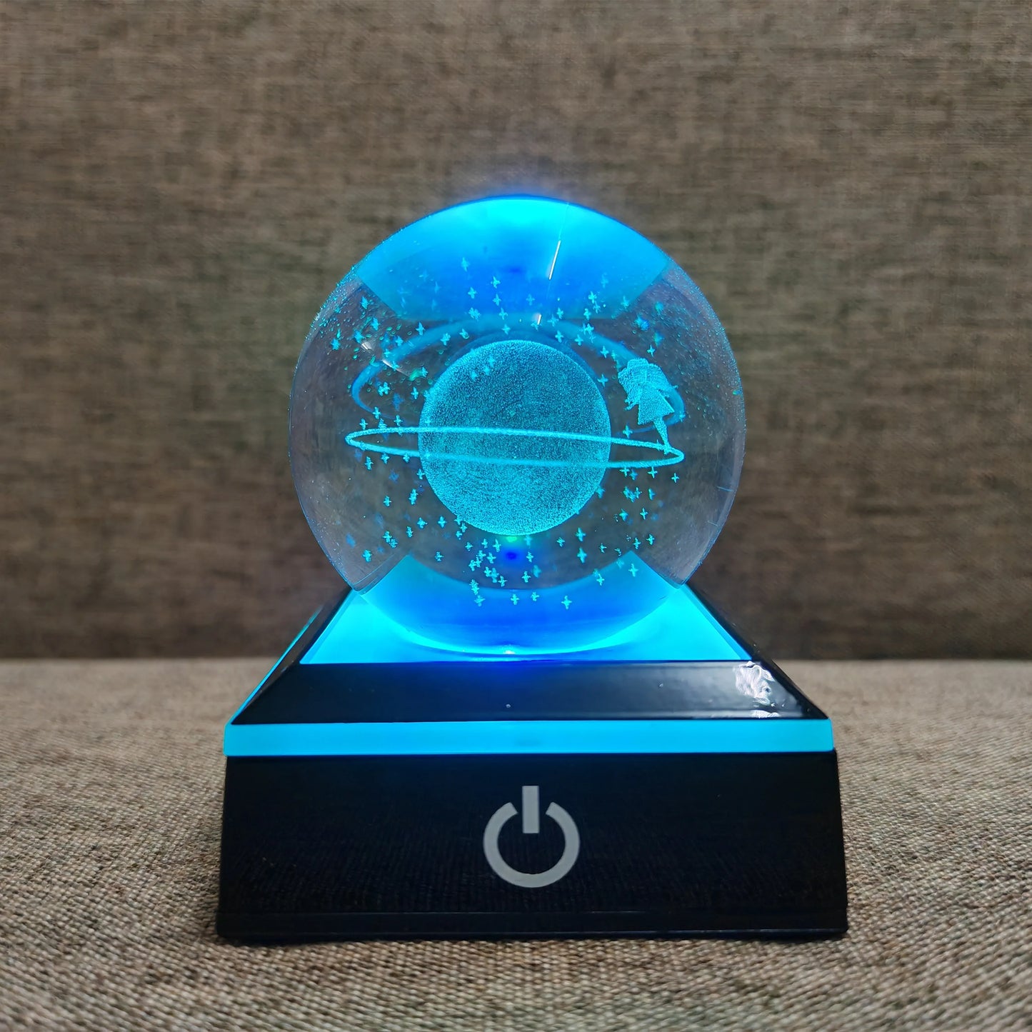 Crystal Ball Night Lights Glowing Planet Galaxy Astronaut 3D Moon Table Lamp USB Atmosphere Lamp Tabletop Decorations Kids Gifts