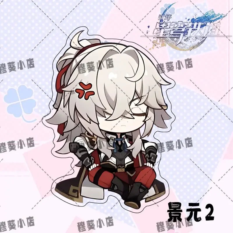 Honkai:Star Rail Boothill Jade Live Broadcast Guest Or Host Magnetic Sofa Sitting Character Acrylic Fridge Sticker Desk Ornament