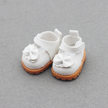 Doll Leather Shoes Labubu Bow Shoes for 17cm Labubu 10cm EXO /Cotton Doll Finger Shoes