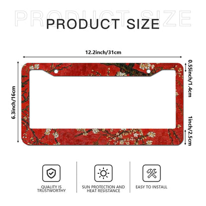 1 piece of aluminum alloy car decoration for license plate frame in the United States, Canada, Mexico