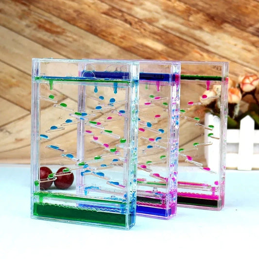 Hourglass Timer Mixed Color Two-color Oil Drip Acrylic Hourglass  Desk Liquid Timer Sensory Calming Stress Relief Home Decor