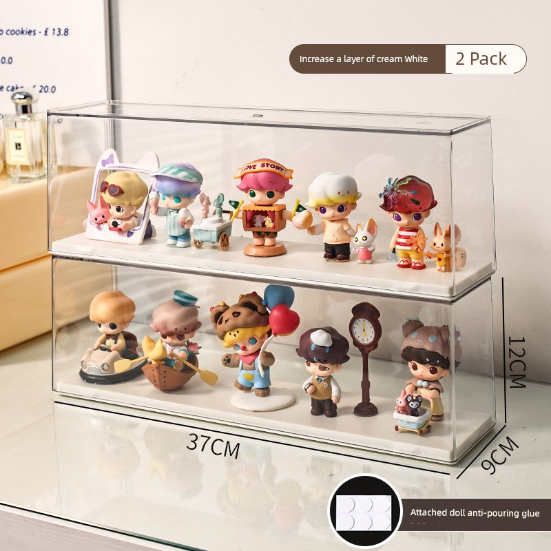 Blind Box Display Box Acrylic Display Stand Storage Cute Grain Small Ornaments Pop Mart Display Cabinet Hand Office Storage Box