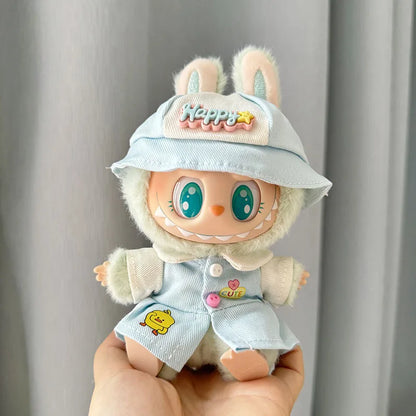 17cm Labubu II Idol Dolls Sitting Party Cute Mini Plush Doll'S Clothes Outfit Accessories For Korea Kpop Exo Clothing DIY Gift