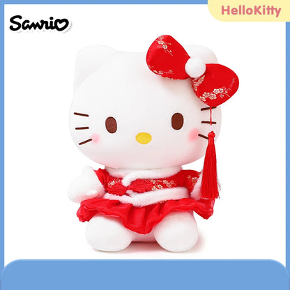 Sanrio Hello Kitty Anime Kuromi Melody Cartoon Cute Plush Stuffed Toys Soft Pillow Plushies Keyring Doll Birthday Gifts For Girl