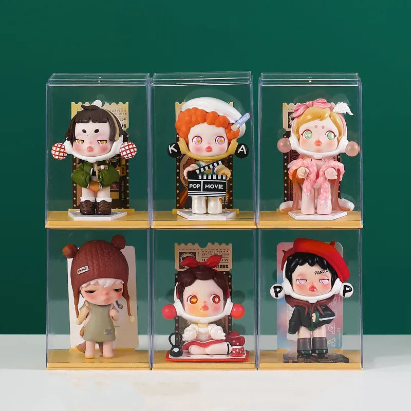 Dust-proof Acrylic Doll Toys Storage Organizer Box Mystery Box Display Stand Popmart Storage Box Case Blind Box Showcase