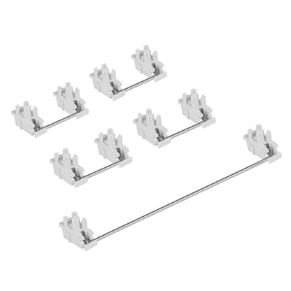 DUROCK Black Plate Mount Stabilizer 7u 6.25u 2u Stainless Steel Wire White Plate Mounted Stabs V2 for Cherry MX Keyboards Plates