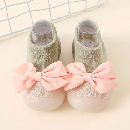 Newborn Baby Boy Shoes Embroidery Pattern Nonslip Floor Socks Kids Girls Soft Rubber Sole Crib Toddler Booties Child Sneakers