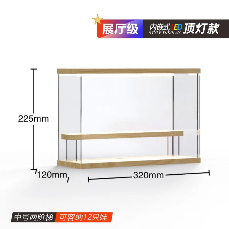 Acrylic Storage Box Blind Box Doll Toys Gift Display Rack Cosmetic Perfume Storage Shelf Home Decor Organizer Stand 2-4 Tiers