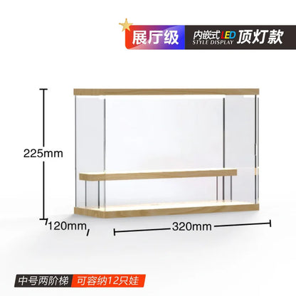 Acrylic Storage Box Blind Box Doll Toys Gift Display Rack Cosmetic Perfume Storage Shelf Home Decor Organizer Stand 2-4 Tiers