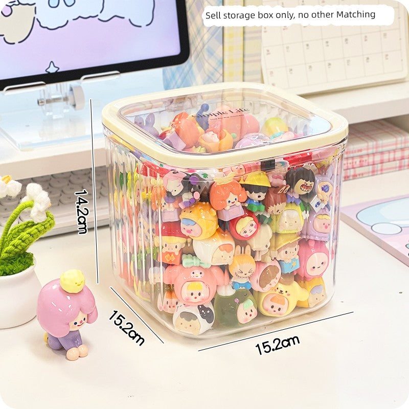 Cute Tablets Dustproof with Cover Minimalist Storage Box Girls' Desktop