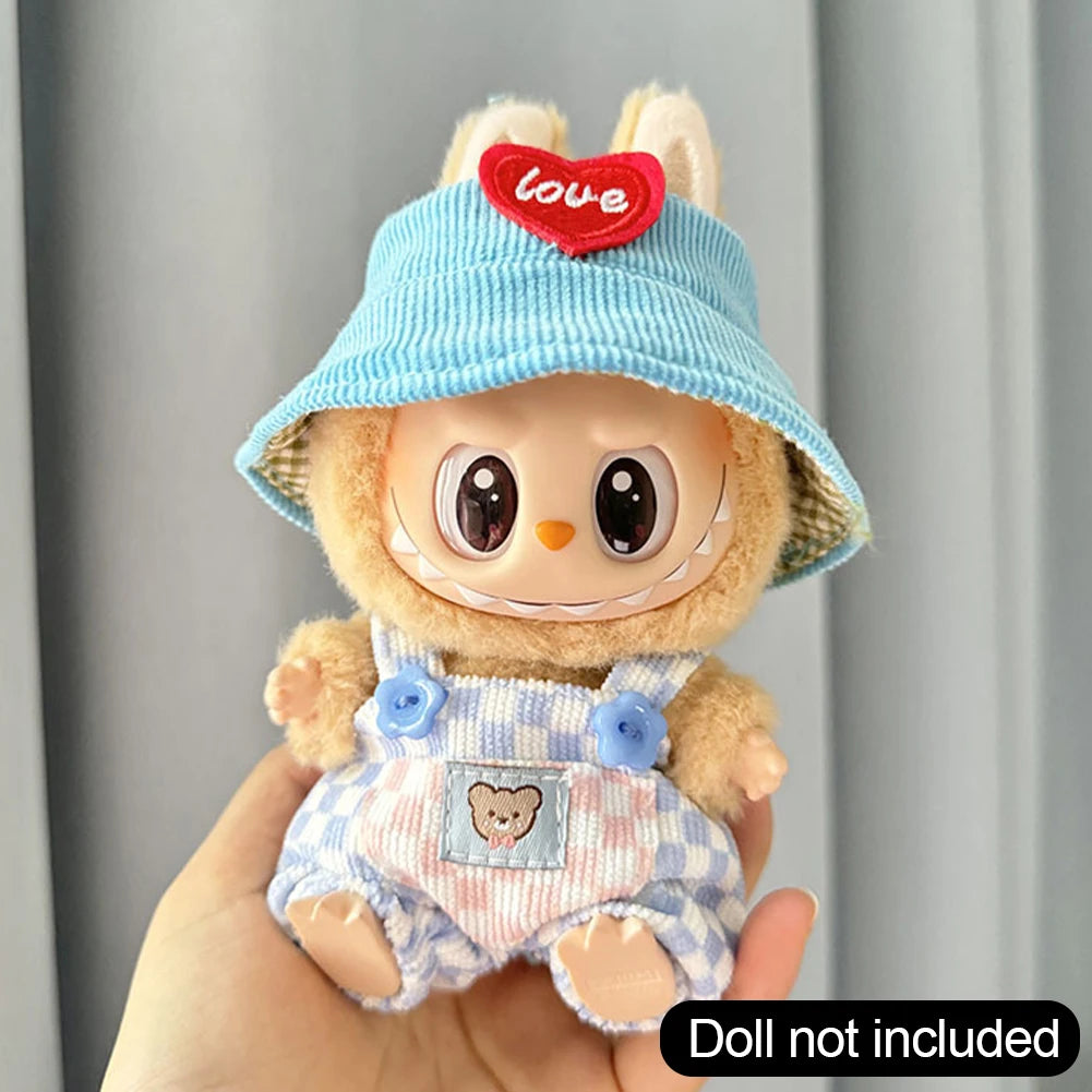 For 17cm Labubu out fit clothes Time to chill doll clothes for labubu II Doll cute clothes