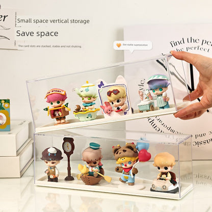 Blind Box Display Box Acrylic Display Stand Storage Cute Grain Small Ornaments Pop Mart Display Cabinet Hand Office Storage Box