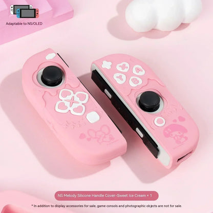 Sanrio Kuromi Cinnamoroll Pochacco Switch Ns/Oled Handle Protective Case Anti-Fall Digital Accessories Toy Birthday Gift