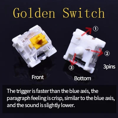 Outemu Switch for Keyboard 3Pin Linear Tactile Clicky Silent Switches For Mechanical Keyboard Black Blue Brown Red Gaming Switch