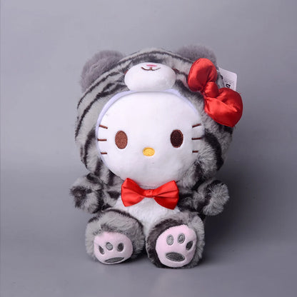 Sanrio Cartoon Kawali Kuromi Hello Kitty My Melody Cinnamoroll Pillow Plush Toys Soft Stuffed Dolls for Kids Birthday Gifts