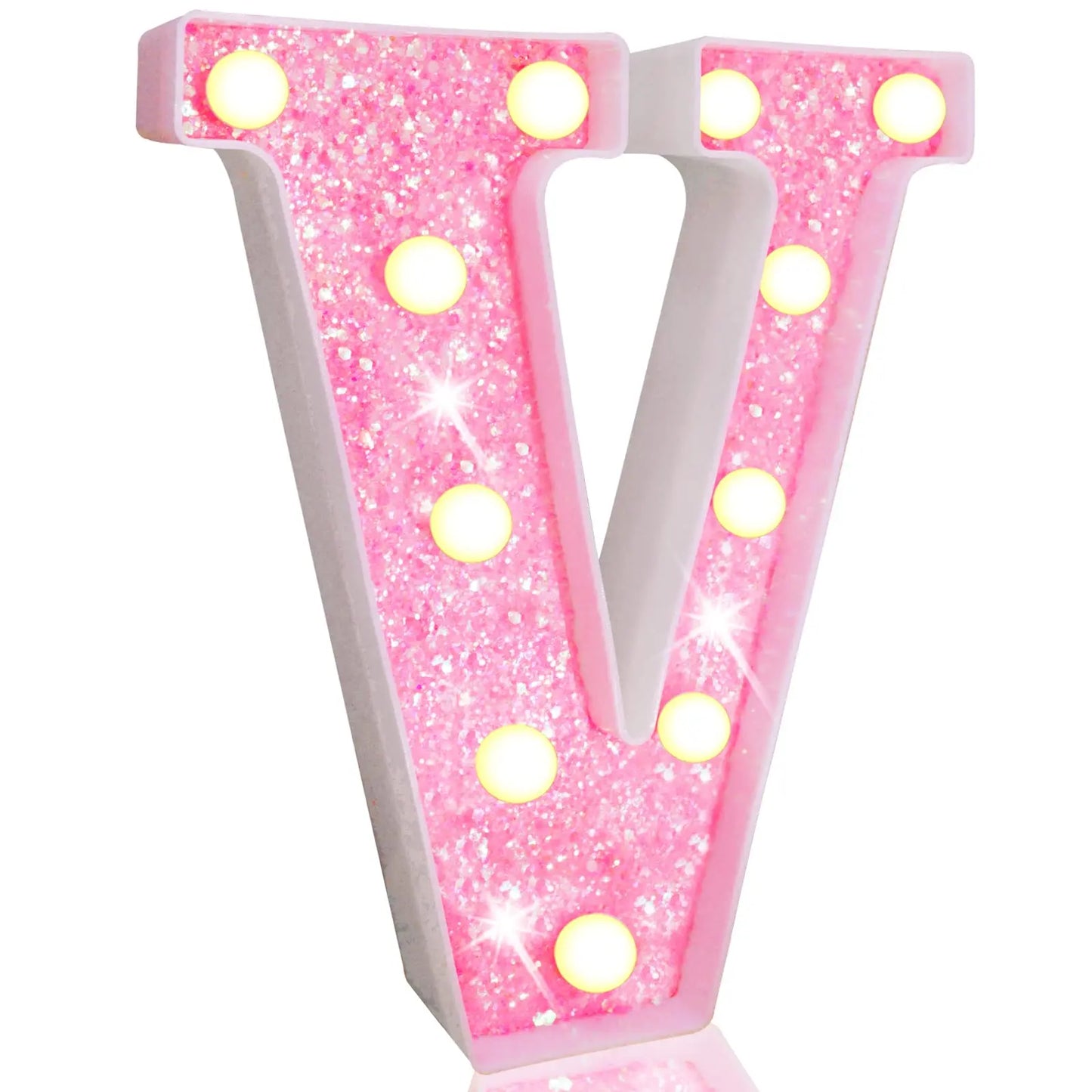 NEW DIY LED Letter Lights Glitter Alphabet Light Up Letter Sign Night Light Gifts Birthday Wedding Christmas Party Decoration