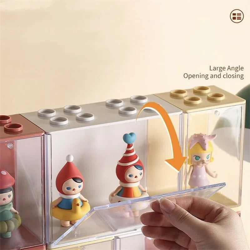 Thickened Acrylic Display Box Desktop Superimposed Large Capacity Dolls Organizer LEGO Product Storage Box Handmade Dolls Displa