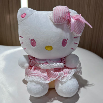 100% Genuine Sanrio Hello Kitty Kuromi Melody Cartoon Plush Stuffed Toys Soft Pillow Plushies Cute Doll Birthday Gifts For Girl