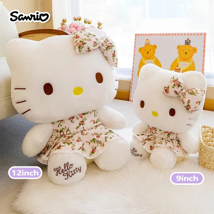 Sanrio Hello Kitty Cinnamoroll Anime Cute Cats Children Stuffed Toys Plush Toys Kawaii Baby Birthday Party Gifts Dolls For Girls