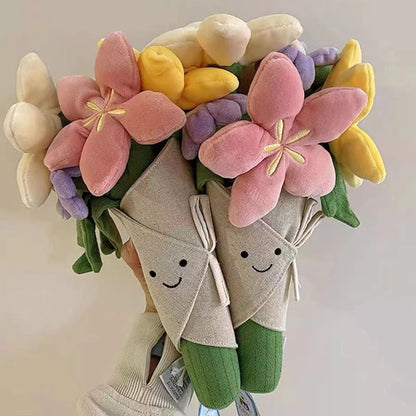 Fun Holding Flowers, Tulips, Potted Plants, Plush Toys, Doll Bouquets, Girls Graduation Gifts, Dolls, Valentine's Day Gifts