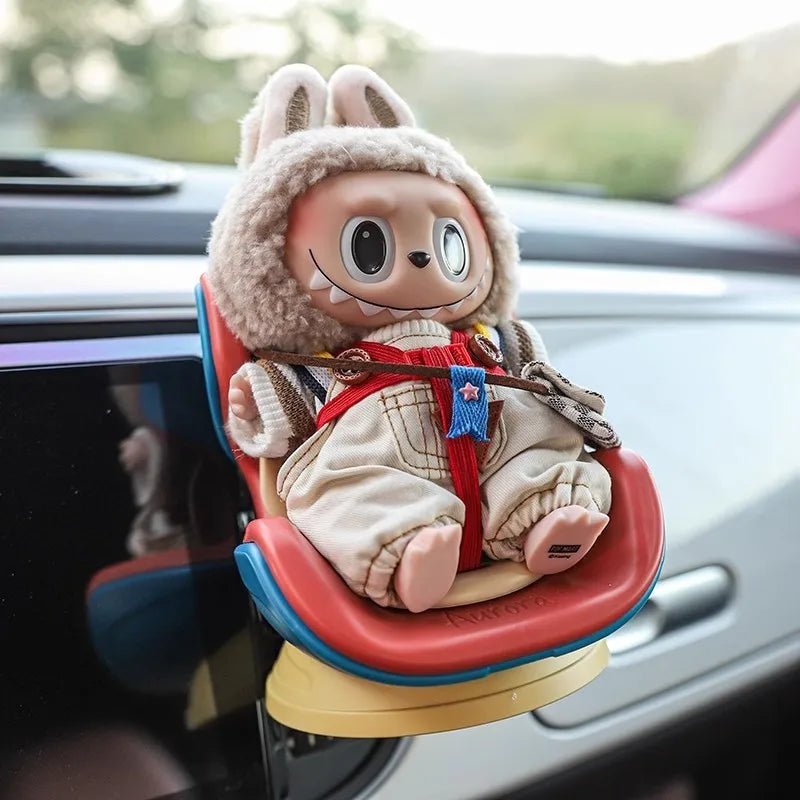 Labubu Compatible Safety Seat Model Ornaments Children'S Toys Trendy Toys Peripheral Car Ornaments Which Are Convenient Beautif